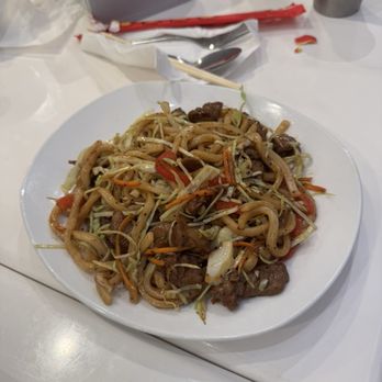 VeGreen Vegetarian Fusion Restaurant - Black Pepper Steak Udon - Vegan Near Me - Duluth, Georgia