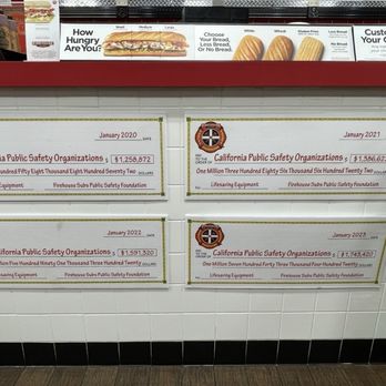 Firehouse Subs - Checks of donations - Sandwiches Near Me - Los Angeles, California