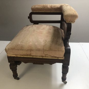Ya We Do That - mid century corner bench before - Furniture Reupholstery Near Me