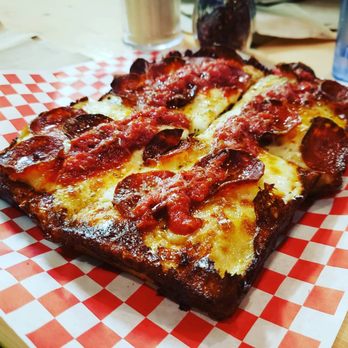 Acre Pizza - Detroit Pepperoni on a THICK crust. The cheese is awesome. - Pizza Near Me - Sebastopol, California