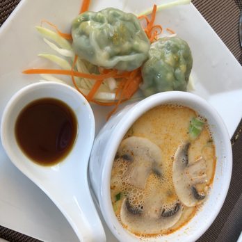 Gummlai Thai - Tom Kah coconut soup with Porpia Tod veggie app. Very nice start - Thai Near Me - Willow Grove , Pennsylvania Gummlai Thai - Tom Kah coconut soup with Porpia Tod veggie app. Very nice start - Thai Near Me - Willow Grove , Pennsylvania