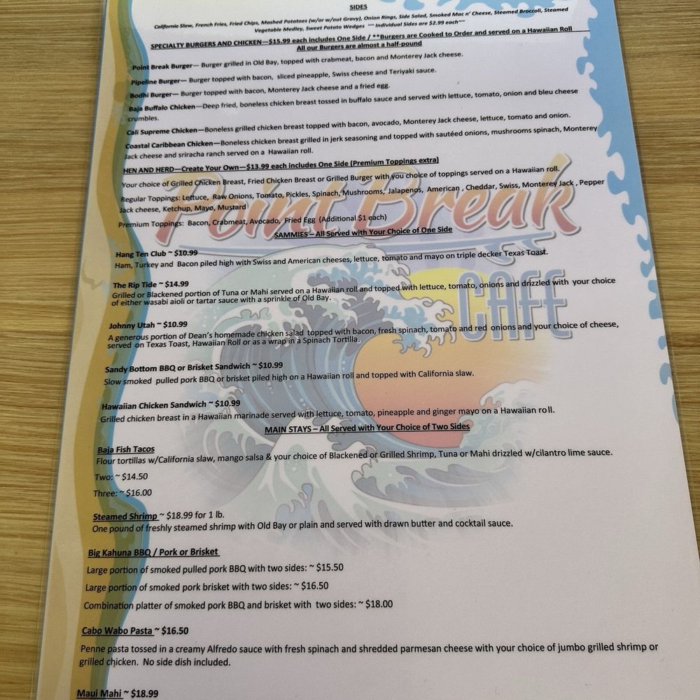 Point Break Cafe - Menu - American Near Me - Chesapeake, Virginia Point Break Cafe - Menu - American Near Me - Chesapeake, Virginia