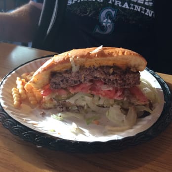 Pioneer Bar & Grill - The "dam" burger, YUM!! :-) - American Near Me - Mossyrock, Washington