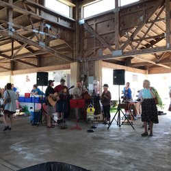 Fresh on Q! Farmers' Market - The Pine Lunch Band entertaining shoppers!