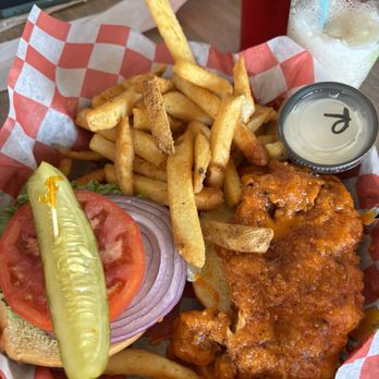 S.S. Wreck & Galley Grill - Buffalo chicken sandwich - American Near Me - Marathon, Florida S.S. Wreck & Galley Grill - Buffalo chicken sandwich - American Near Me - Marathon, Florida
