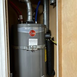 Newly installed heater purchased by company as part of the work Newly installed heater purchased by company as part of the work