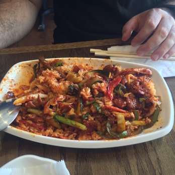 Doma - Spicy pork over rice half way through - Korean Near Me - Sunnyside, New York Doma - Spicy pork over rice half way through - Korean Near Me - Sunnyside, New York