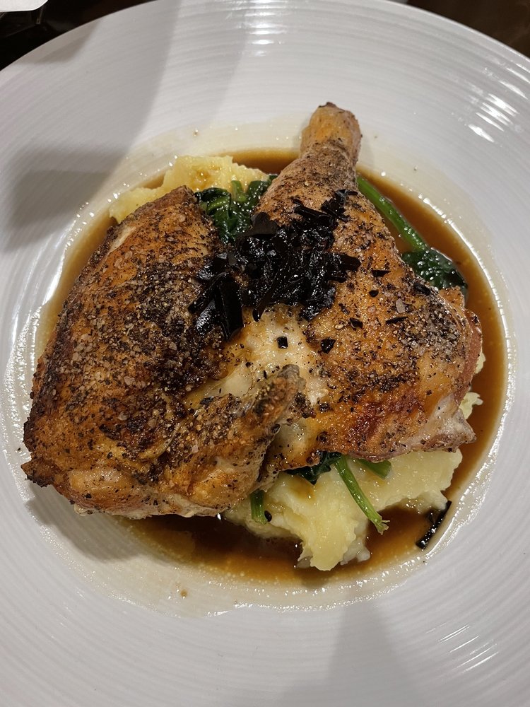 Roasted chicken with polenta Yelp