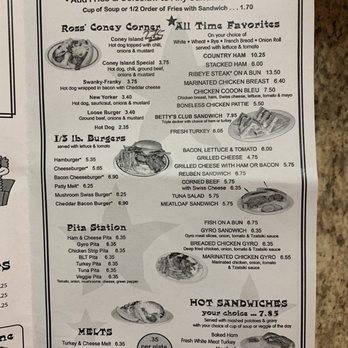 Betty Ross II - 11/20 Menu - Diners Near Me - Madison Heights, Michigan