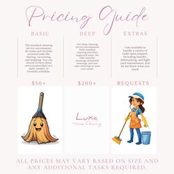 Luxe Home Cleaning - Pricing