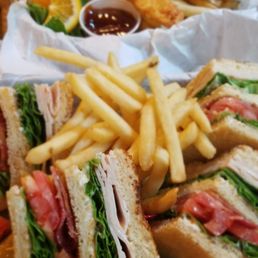 Chicken fingers and a Turkey club sandwich Chicken fingers and a Turkey club sandwich