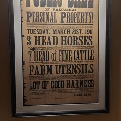 The Art Of Framing - Auction Notice