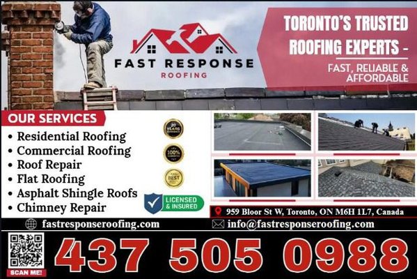 Commercial Roofing - Reliable and long-lasting roofing systems for offices, warehouses, and retail buildings across the GTA. Professional installation and maintenance guaranteed. Call us today - 437-505-0988 !