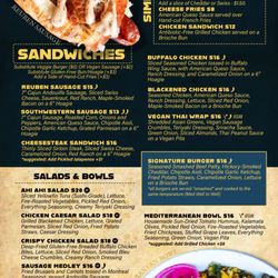 Fox N Hare Brewing Company - Menu as of 2026 (back)