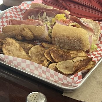 Papa's Pizzeria - Ham and cheese panini with soggy, burned and cold chips. - Italian Near Me - Rocky Mount, Virginia Papa's Pizzeria - Ham and cheese panini with soggy, burned and cold chips. - Italian Near Me - Rocky Mount, Virginia