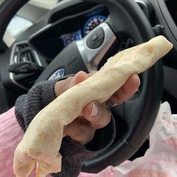 Taco Bell - Grande burrito STUFFED with meat cheese rice and      "red strips" . - Fast Food Near Me - Highland Park, Illinois