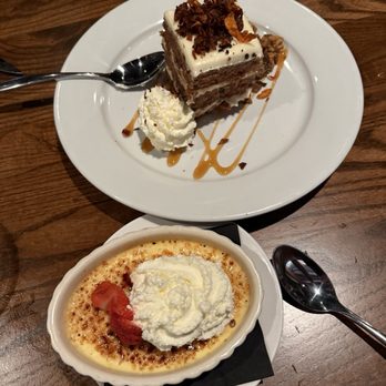 Stone Creek Montgomery - crème brûlée and Carrot Cake - New American Near Me - Montgomery, Ohio