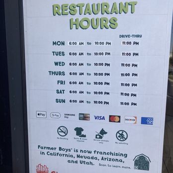 Farmer Boys - Hours - Burgers Near Me - Riverside, California