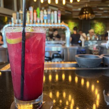 Tap 42 - Midtown Miami - Blueberry margarita reppin the Baltimore Ravens - Gastropubs Near Me - Miami, Florida Tap 42 - Midtown Miami - Blueberry margarita reppin the Baltimore Ravens - Gastropubs Near Me - Miami, Florida