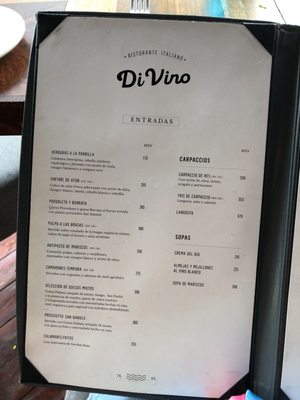 Menu photo 1 Di Vino Playa del Carmen, ROO Menu photo 1 Di Vino Playa del Carmen, ROO