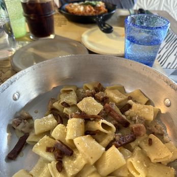 Buddy - Vegan carbonara (vegan lasagna in background) - Mediterranean Near Me - Rome, RM Buddy - Vegan carbonara (vegan lasagna in background) - Mediterranean Near Me - Rome, RM