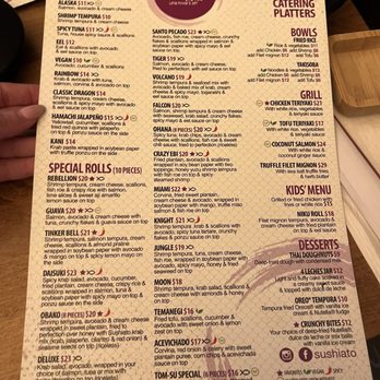Sushiato - Menu - Sushi Bars Near Me - Doral, Florida Sushiato - Menu - Sushi Bars Near Me - Doral, Florida