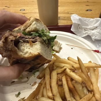 Chirping Chicken - Steak sandwich with fries - American Near Me - New York, New York Chirping Chicken - Steak sandwich with fries - American Near Me - New York, New York