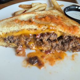 Grilled cheese burger, delicious Grilled cheese burger, delicious