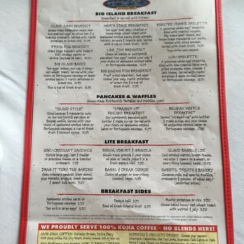 Island Lava Java - Breakfast menu - American Near Me - Kailua Kona, Hawaii Island Lava Java - Breakfast menu - American Near Me - Kailua Kona, Hawaii