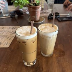 The Wooden Rooster - Pumpkin spice latte and spiced brown sugar latte