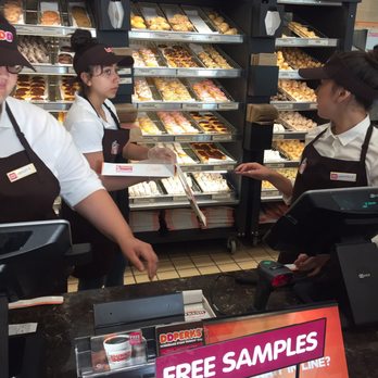Dunkin' - Lots of donuts behind the counter - Donuts Near Me - Northridge, California