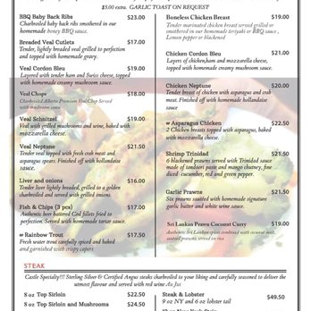 Sand Castle Steakhouse - menu for sand castle steakhouse - Steakhouses Near Me - Sylvan Lake, Alberta Sand Castle Steakhouse - menu for sand castle steakhouse - Steakhouses Near Me - Sylvan Lake, Alberta