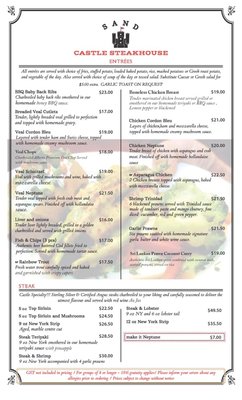 Menu photo 2 Sand Castle Steakhouse Sylvan Lake, AB Menu photo 2 Sand Castle Steakhouse Sylvan Lake, AB