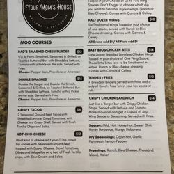 Your Mom's House Bar & Grill - Menu