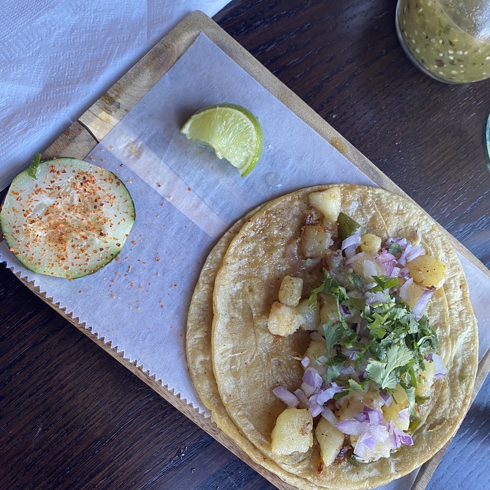 La Eskina Indy - Papas y rajas taco. Vegetarian - Mexican Near Me - Indianapolis, Indiana La Eskina Indy - Papas y rajas taco. Vegetarian - Mexican Near Me - Indianapolis, Indiana