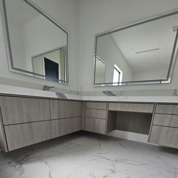J&J Houston Cabinets - MODERN FLOATING BATHROOM - Cabinetry Near Me - Houston, Texas J&J Houston Cabinets - MODERN FLOATING BATHROOM - Cabinetry Near Me - Houston, Texas