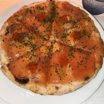 Spago - House Cured Smoked Salmon Pizza! - New American Near Me - Beverly Hills, California