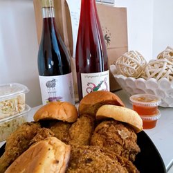 Casgrain BBQ - Take out - Chicken, coleslaw, cookies and two bottles