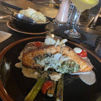 Winsome Prime - Salmon, mash potatoes, and asparagus are my favs - Steakhouses Near Me - Houston, Texas Winsome Prime - Salmon, mash potatoes, and asparagus are my favs - Steakhouses Near Me - Houston, Texas