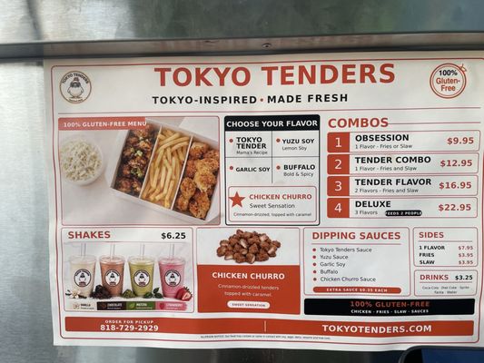 Menu photo 1 Tokyo Tenders Pacoima, CA