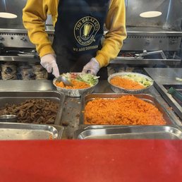 Staff making food Staff making food