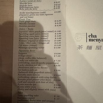 Cha Menya - Menu - Ramen Near Me - Douglaston, New York
