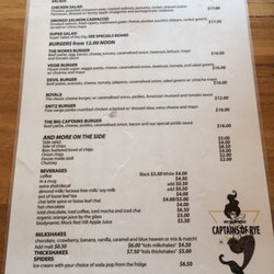 Captains of Rye - Menu (Oct'16)