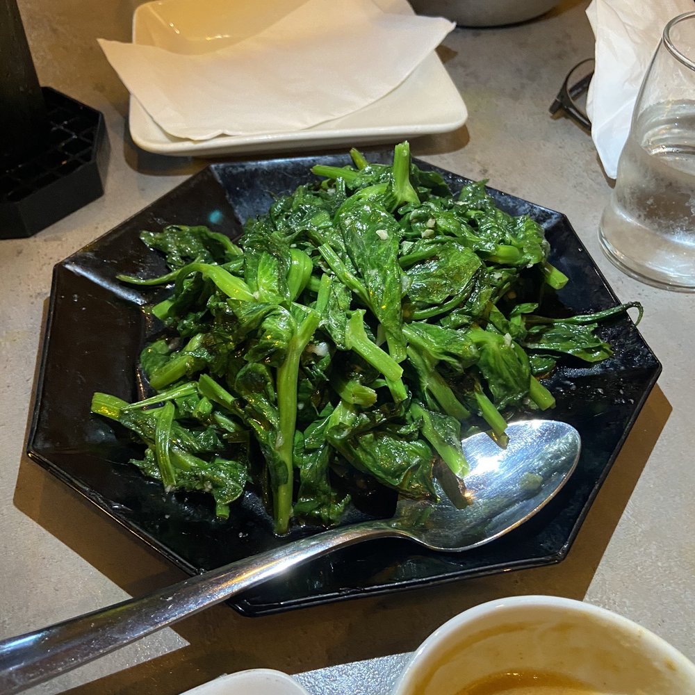 Phat Eatery - Snow Pea Leaves in Garlic Sauce - Malaysian Near Me - Katy, Texas Phat Eatery - Snow Pea Leaves in Garlic Sauce - Malaysian Near Me - Katy, Texas