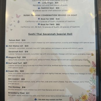 Sushi-Thai Savannah - Menu part 2 - Sushi Bars Near Me - Savannah, Georgia Sushi-Thai Savannah - Menu part 2 - Sushi Bars Near Me - Savannah, Georgia