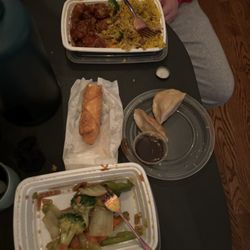 Grace - Mixed vegetables after throwing out the fried rice and the general tsos combo.