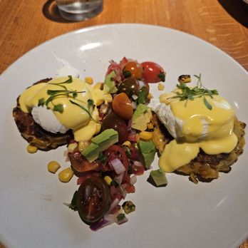 Caroline - Sweet Corn Cake Benedict - Bakeries Near Me - Austin, Texas Caroline - Sweet Corn Cake Benedict - Bakeries Near Me - Austin, Texas