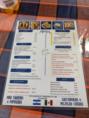 Menu photo 2 Mini Taqueria & Pupuseria Grapevine, TX