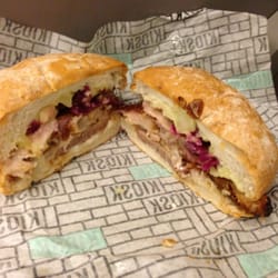 Large Pork Belly sandwich. £6.00.