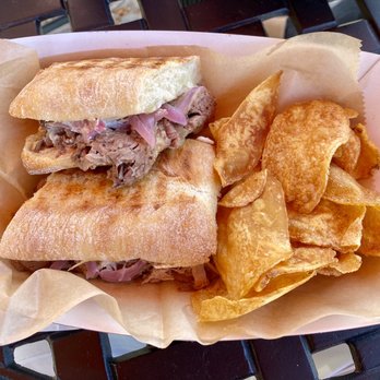 LUCA eats - Steak sandwich w/ house-fried, rosemary sea salt chips - Cafes Near Me - New Orleans, Louisiana LUCA eats - Steak sandwich w/ house-fried, rosemary sea salt chips - Cafes Near Me - New Orleans, Louisiana